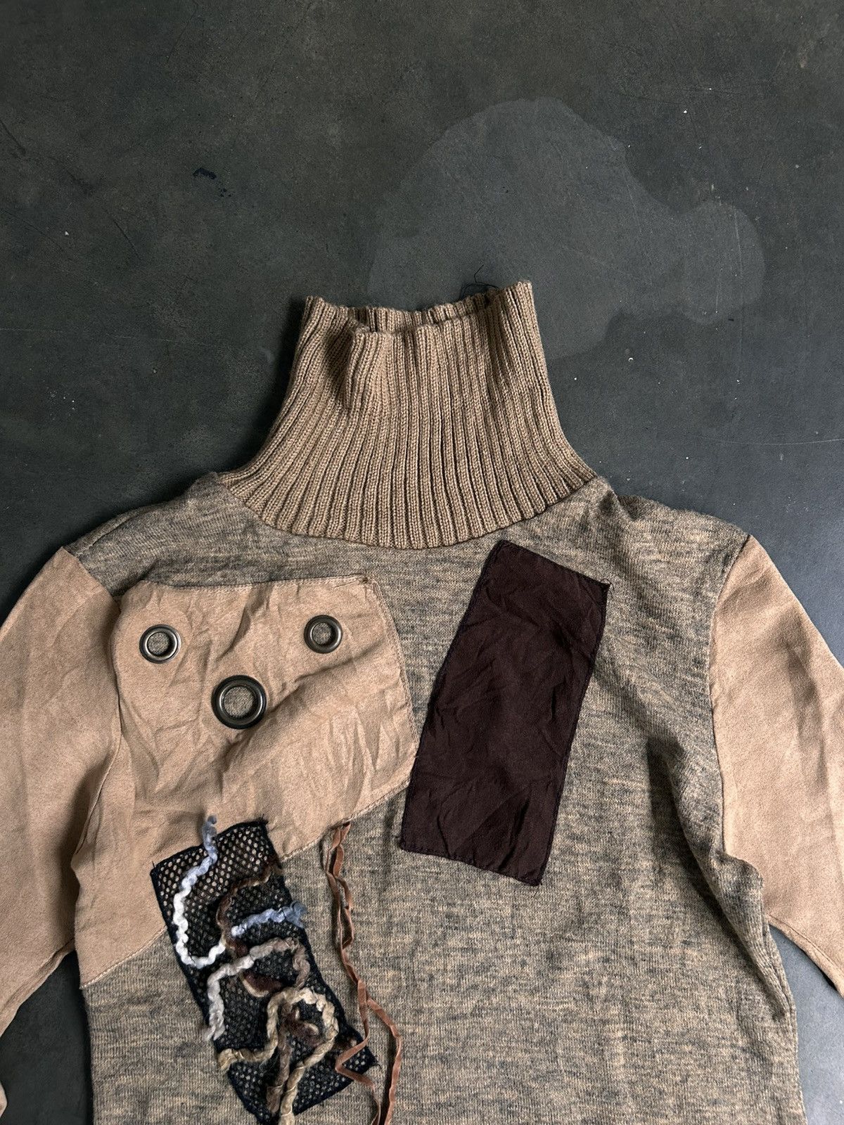 KMRii Avant-Garde Deconstructed Asymmetrical Turtleneck Top Size S / US 4 / IT 40 - 2 Thumbnail