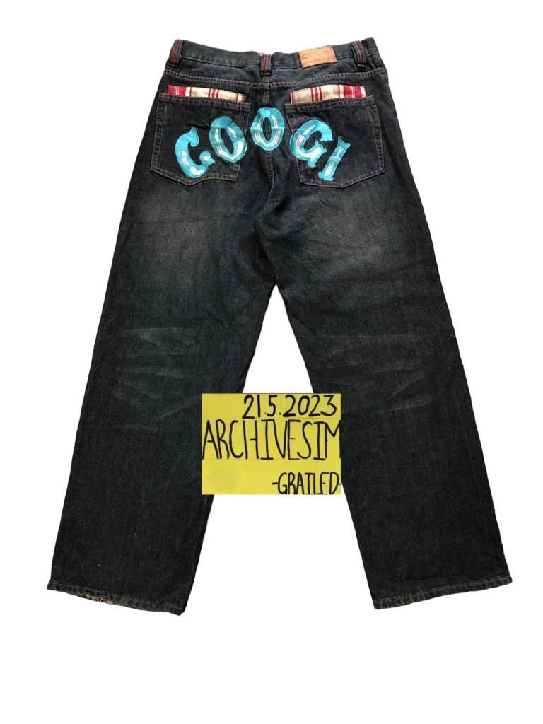 Coogi Baggy Jeans Embroidered Ice Logo