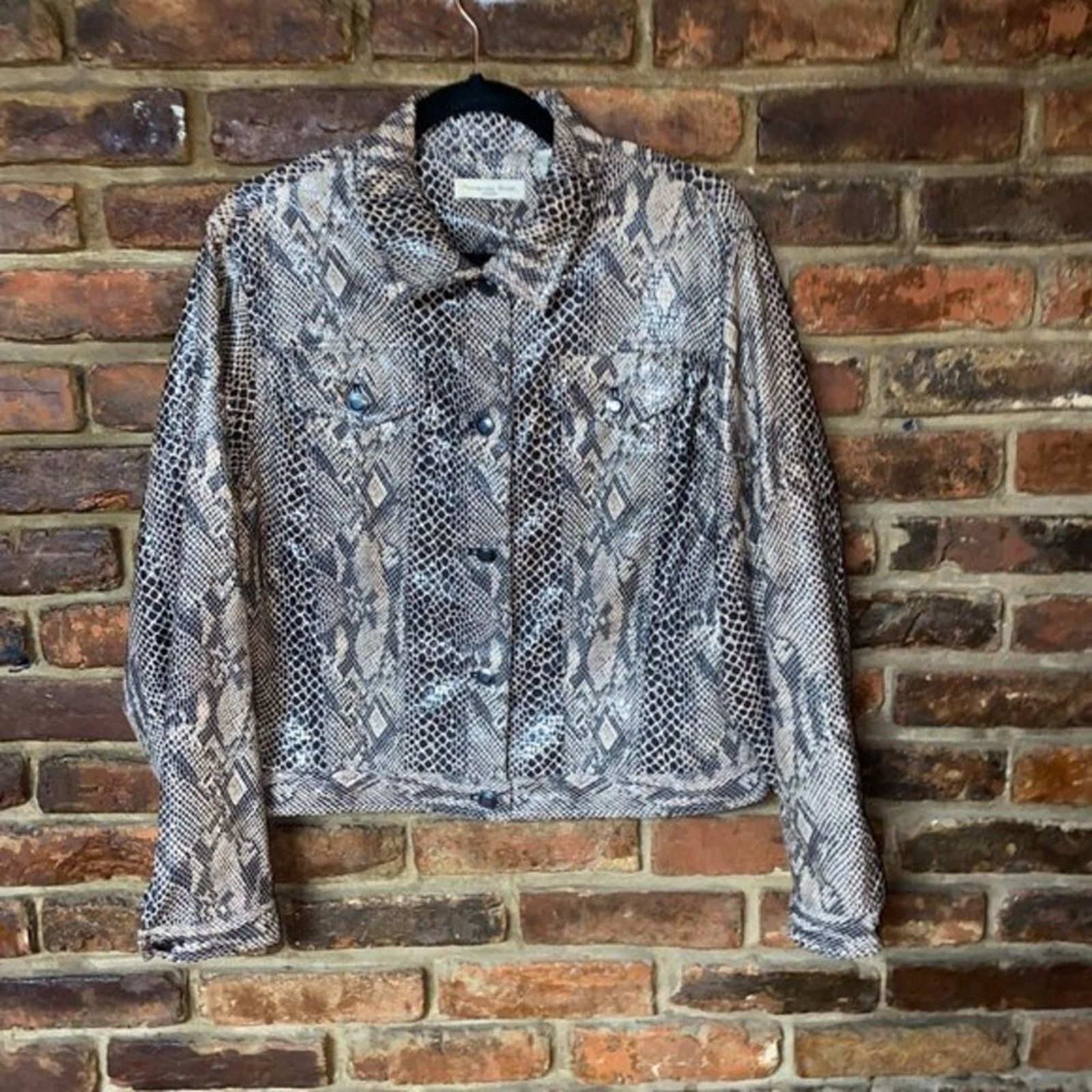Other Amanda Smith Faux Snakeskin Button Down Jacket 10 Size L / US 10 / IT 46 - 1 Thumbnail