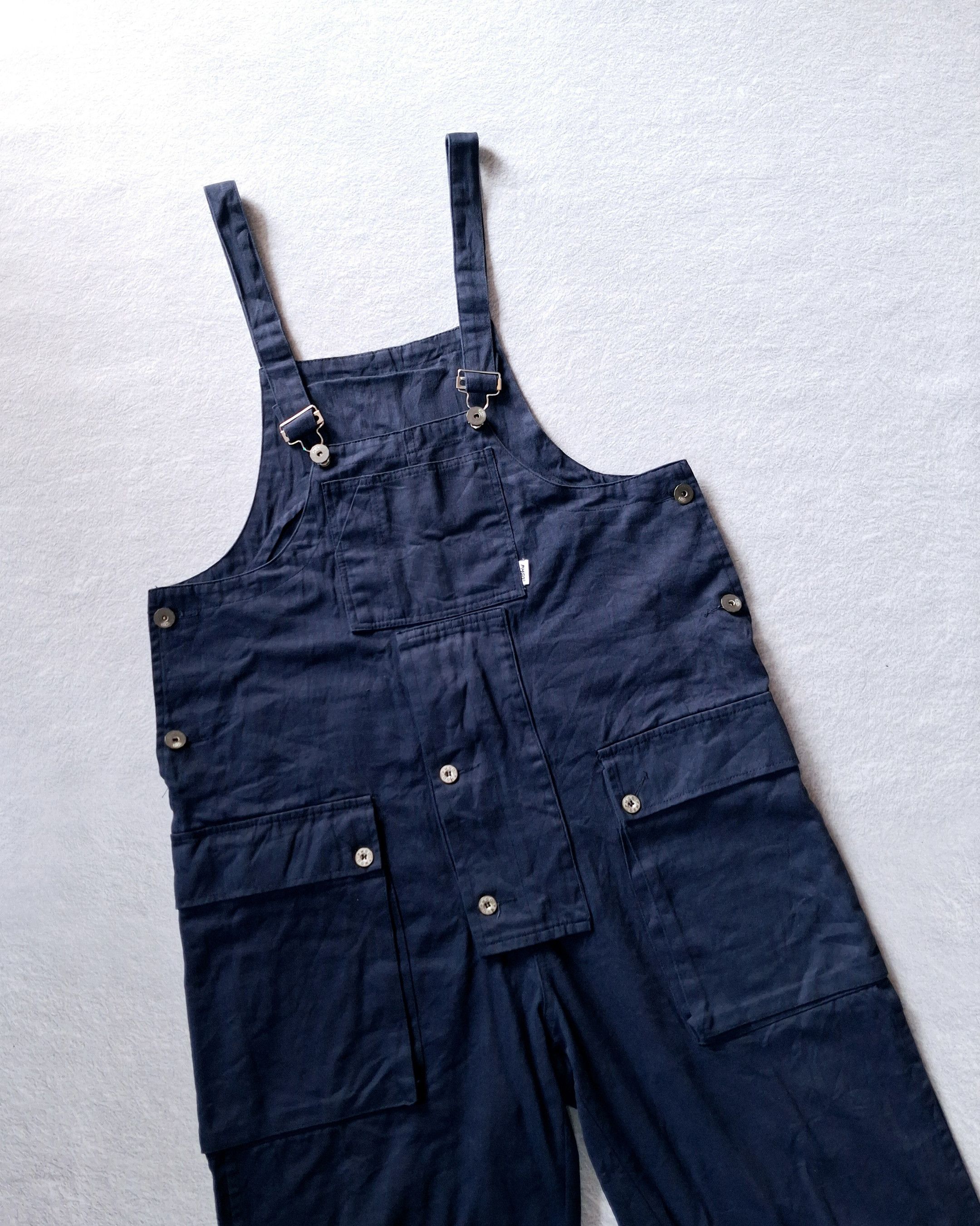 Japanese Brand PMGO HERRINGBONE TWILL HBT NAVY OVERALL Size US 43 - 2 Thumbnail