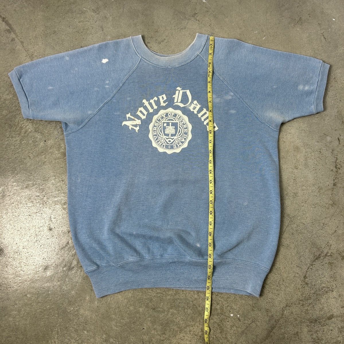 Champion × Vintage 1960s Notre Dame Collegiate Sweatshirt S/S Size US L / EU 52-54 / 3 - 15 Thumbnail