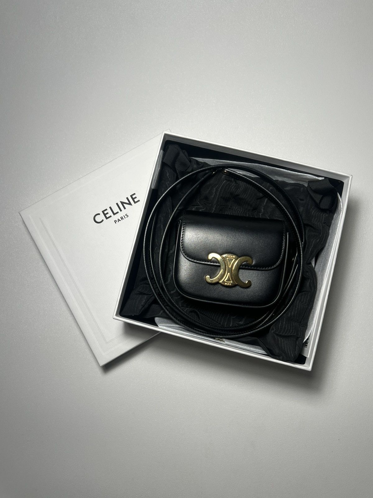 Celine Celine Mini Triomphe Bag Black Size ONE SIZE - 1 Thumbnail
