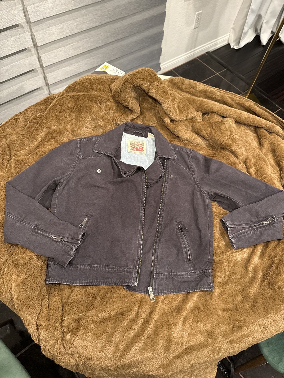 Levi's Levi’s Black Moto Jacket M Cotton Twill Asymmetrical Zip Size M / US 6-8 / IT 42-44 - 6 Thumbnail