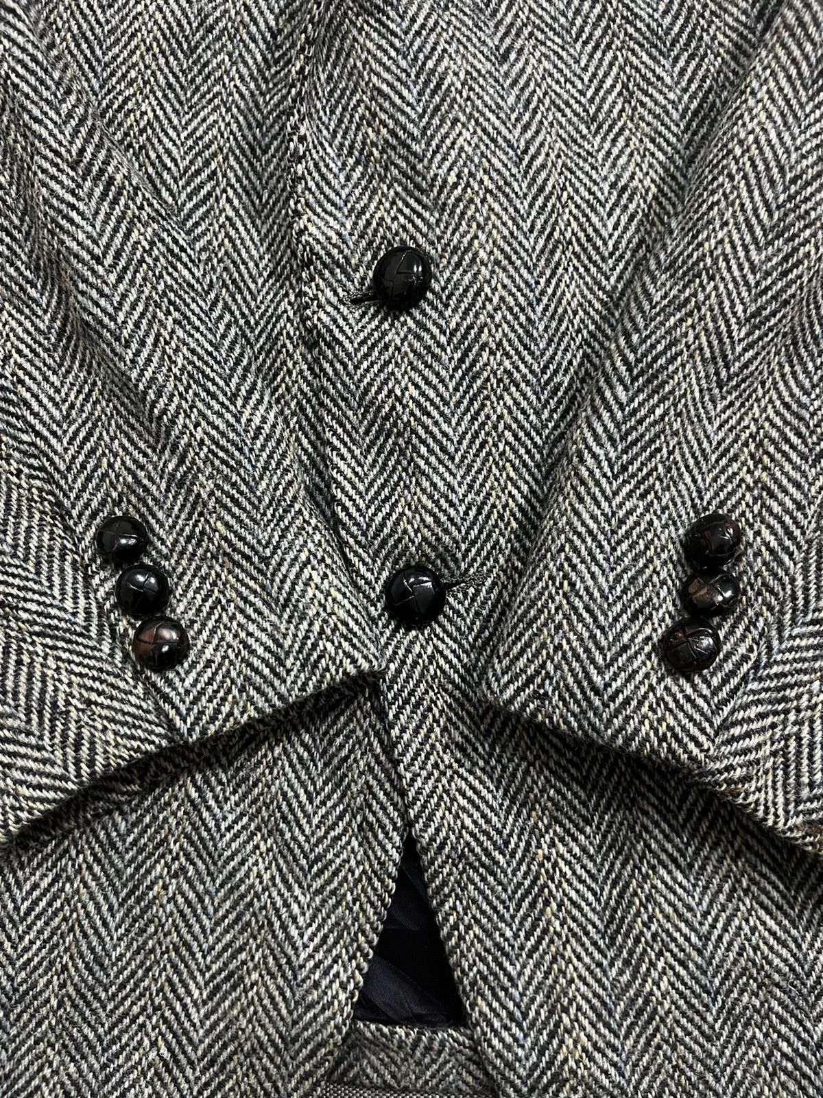 Harris Tweed Vintage Harris Tweed grey Blazer herringbone Scottish wooll Size 40R - 5 Thumbnail