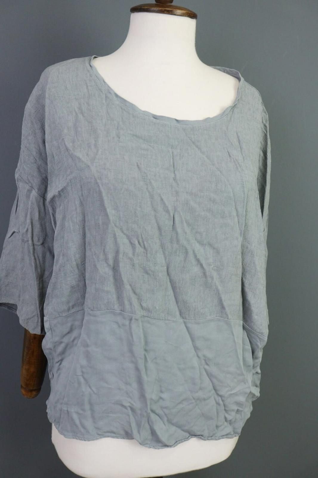 Designer Transit Par Such Gray 3/4 Sleeve Relaxed Top Blouse Size 5 Size M / US 6-8 / IT 42-44 - 7 Thumbnail
