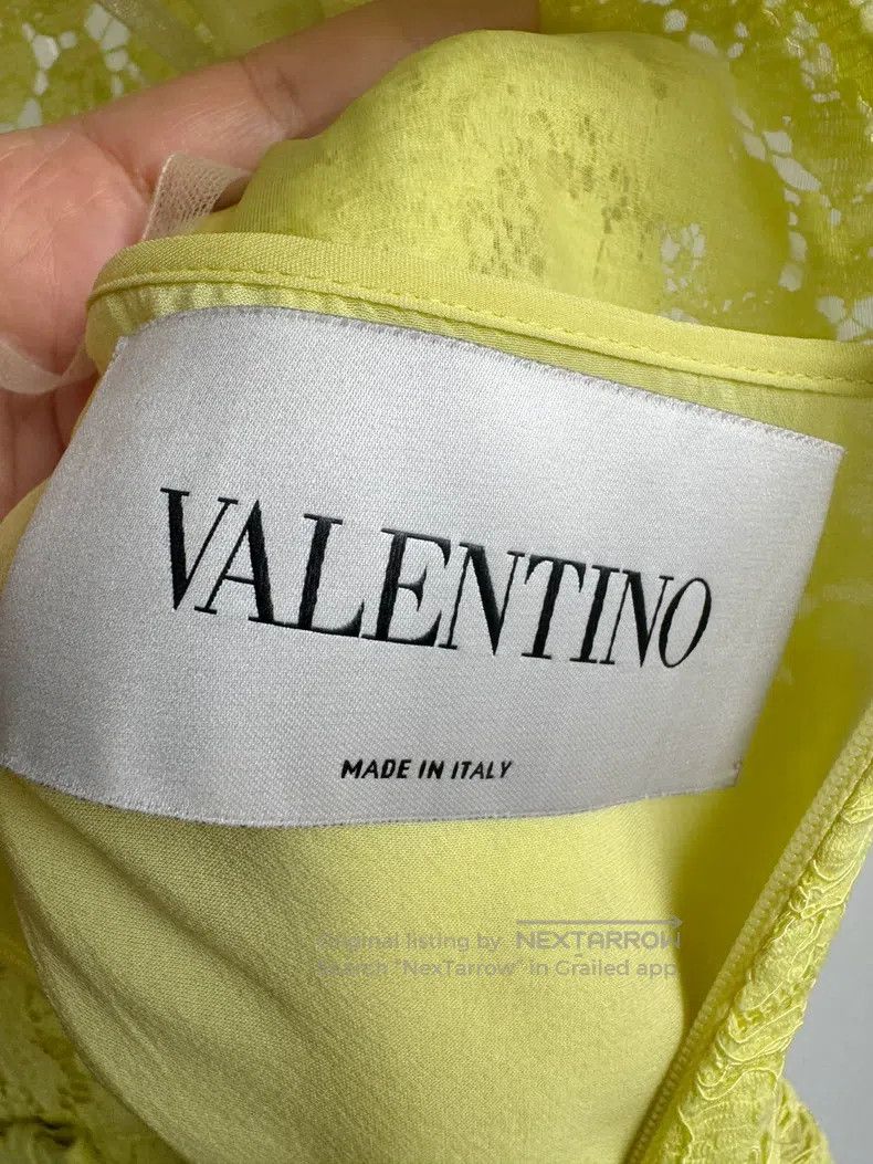 Valentino Valentino Yellow lace dress Size S / US 4 / IT 40 - 6 Thumbnail