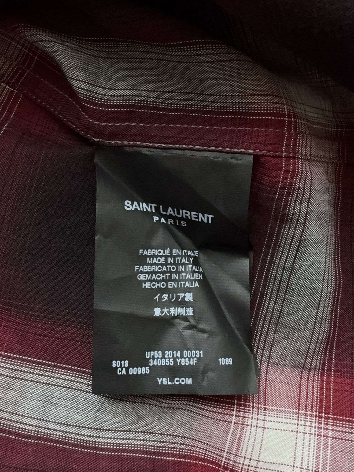 Saint Laurent Paris 2014 Saint Laurent Hedi Slimane era Check Shirt Size US M / EU 48-50 / 2 - 15 Thumbnail