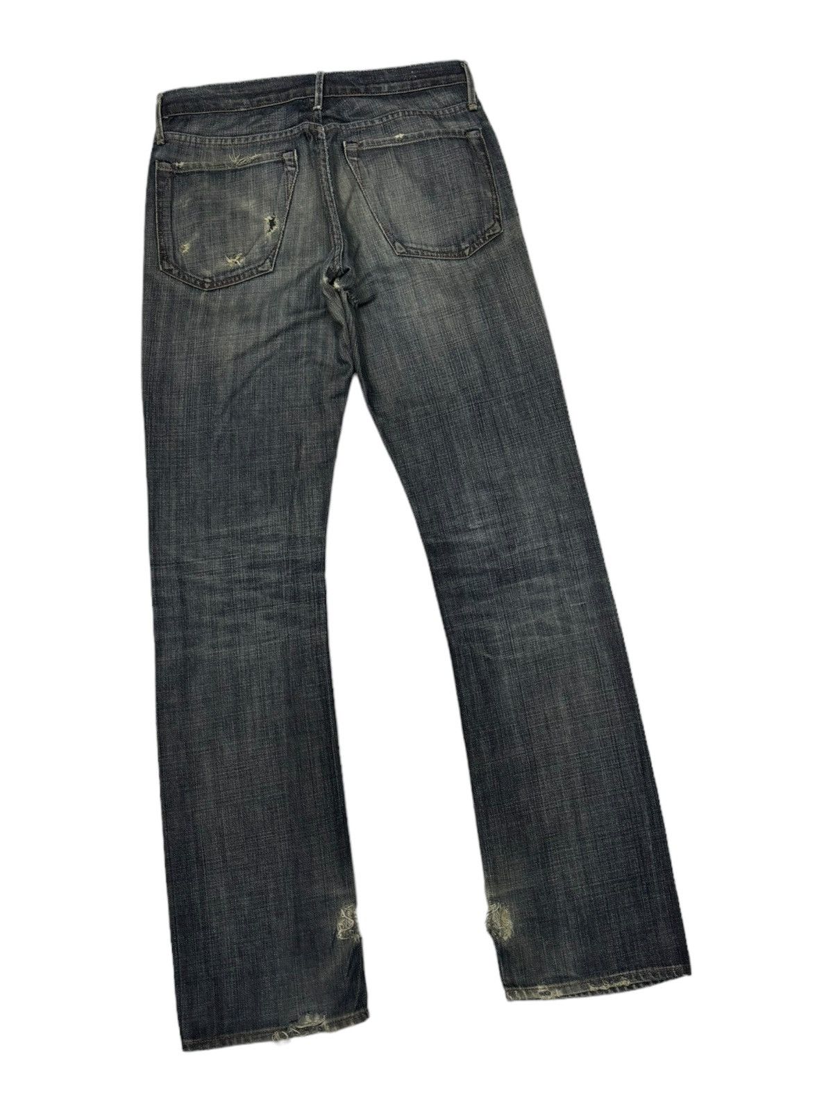 If Six Was Nine JAPANESE AVANT GARDE STYLE DENIM DISTRESSED STRAIGHT CUT Size US 30 / EU 46 - 4 Thumbnail