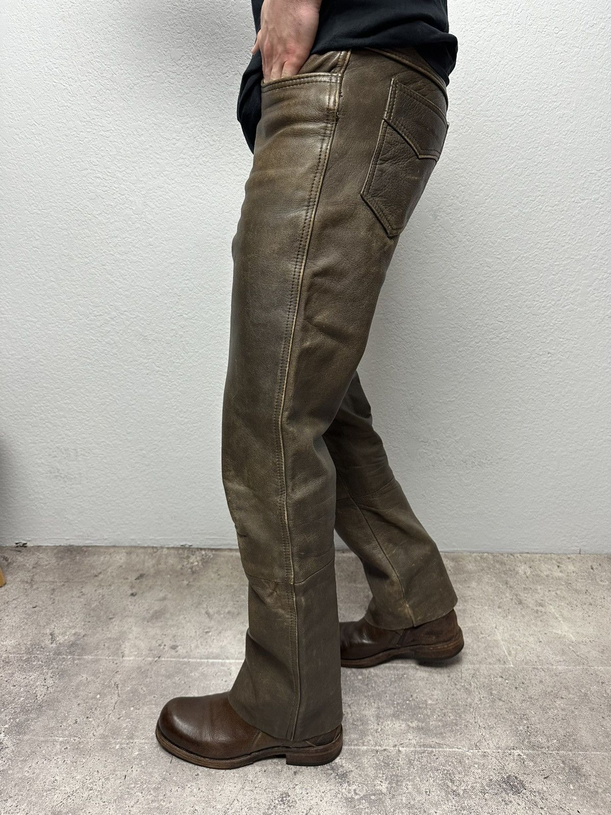 Leather Vintage IXS Leather Pants Black Motorcycle Y2K Archival Size US 31 - 2 Thumbnail
