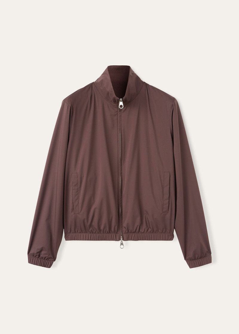 Loro Piana o1srvl11e0526 FAO7460 LP Bomber Jacket in Sugar Plum Size US M / EU 48-50 / 2 - 1 Thumbnail