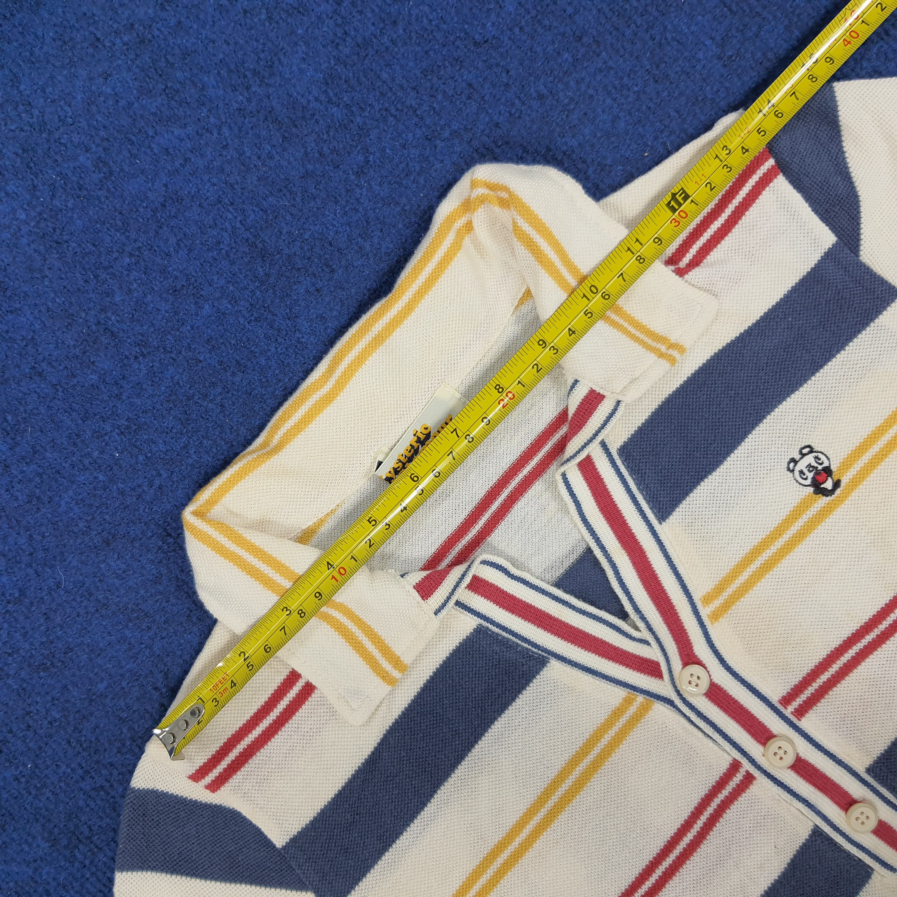 Hysteric Glamour × Japanese Brand × Vintage Vintage Hysteric Glamour Striped Custom Logo Polo Shirt Size XS / US 0-2 / IT 36-38 - 9 Thumbnail