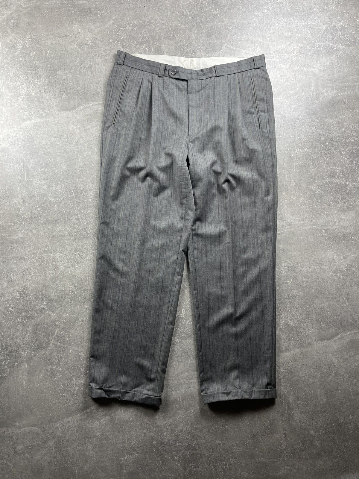Yves Saint Laurent Yves Saint Laurent Difusion Hommes Double-Breasted Wool Suit Size 48R - 14 Thumbnail