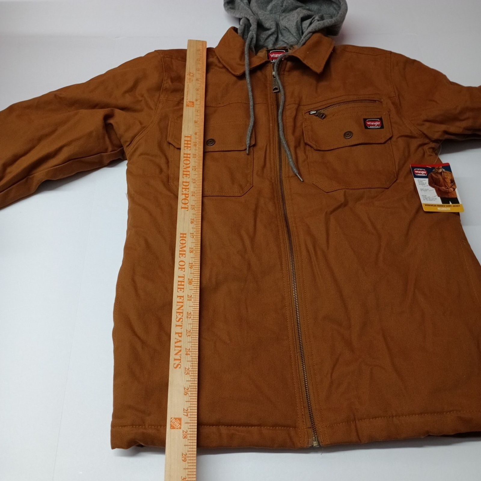 Wrangler Wrangler Jacket Quilt Lined Brown Men's S Canvas Hooded Size US S / EU 44-46 / 1 - 6 Thumbnail