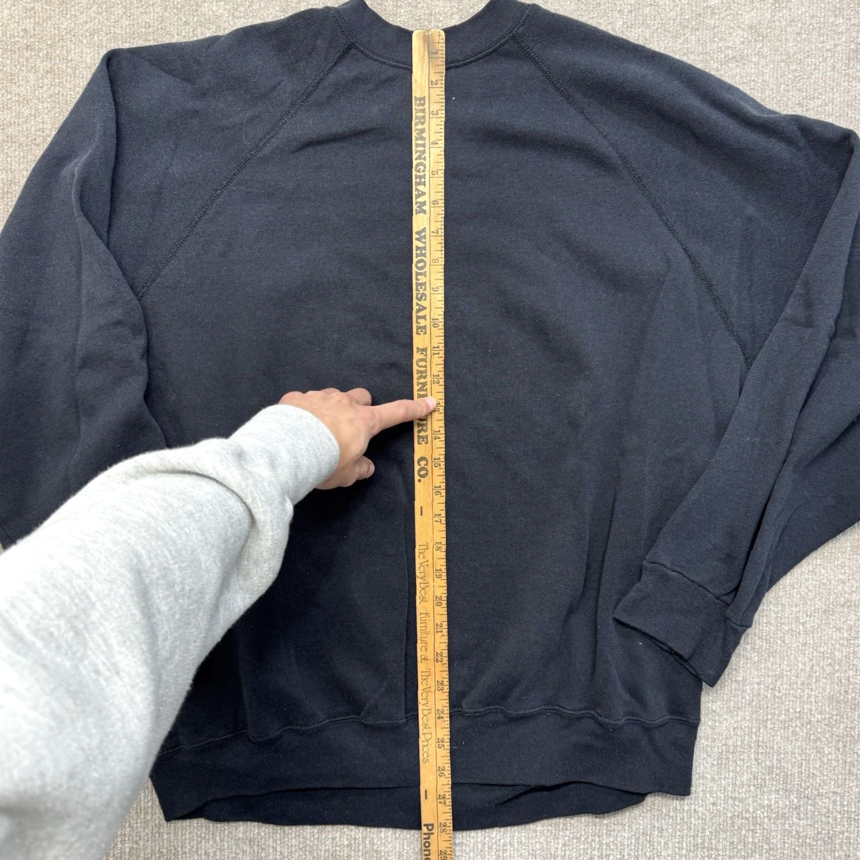 Tultex VINTAGE Crewneck Sweatshirt Mens XXL Black 90s Tultex USA Made Cotton Blend Fleece Pullover Size US XXL / EU 58 / 5 - 4 Thumbnail