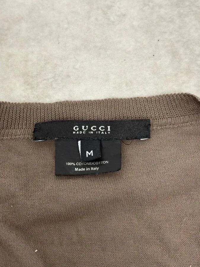 Gucci 2000s Gucci Brown V Neck Sweater Size US M / EU 48-50 / 2 - 8 Thumbnail