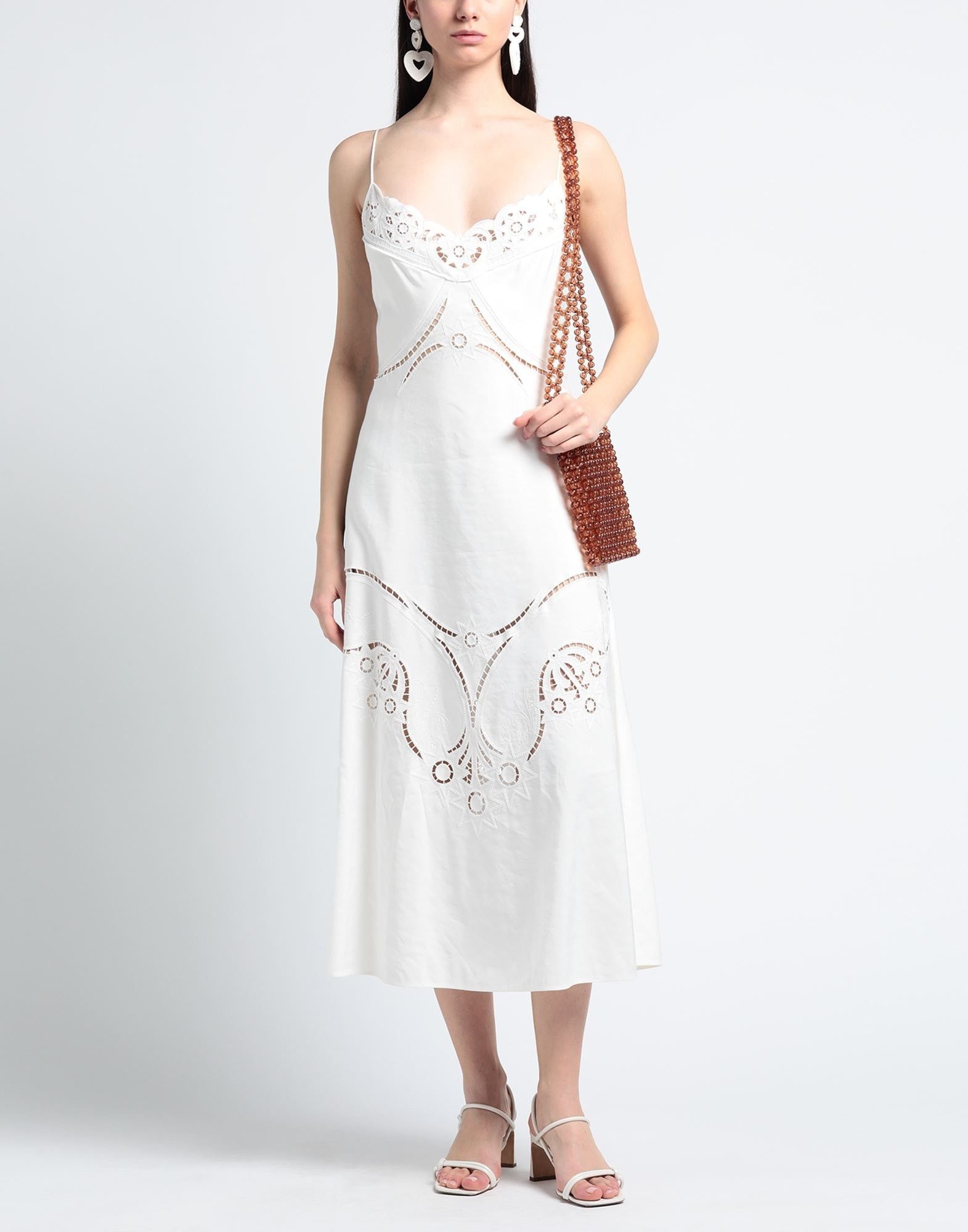 Chloe o1loc1c10425 Lingerie Midi Dress in Iconic Milk Size L / US 10 / IT 46 - 1 Thumbnail