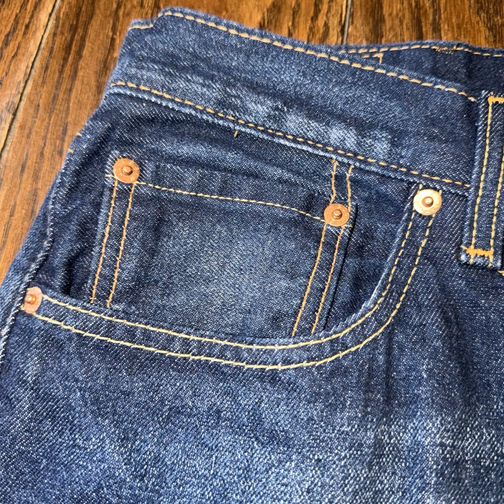 Levi's Levi's 501 ST Jeans Slim Taper Dark Wash Blue Denim Button Fly Men 40x30 Regular Inseam 29" Vintage No Size US 40 / EU 56 - 4 Thumbnail