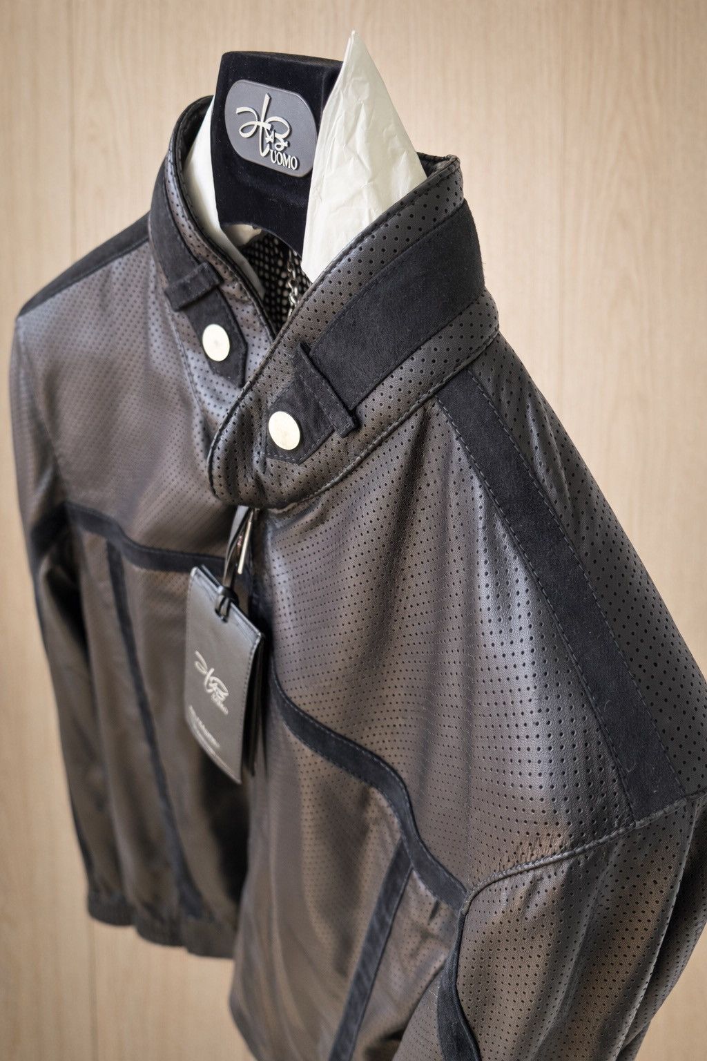 Hettabretz Hettabretz Uomo Perforated Leather Jacket IT50 Size US M / EU 48-50 / 2 - 3 Thumbnail