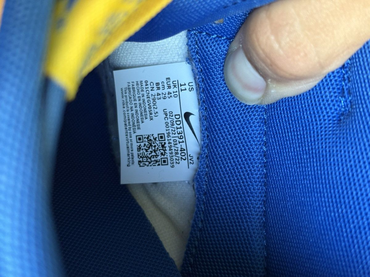 Nike Nike Dunk Low Blue Jay & University Gold (UCLA)(No Box) Size US 11 / EU 44 - 6 Thumbnail