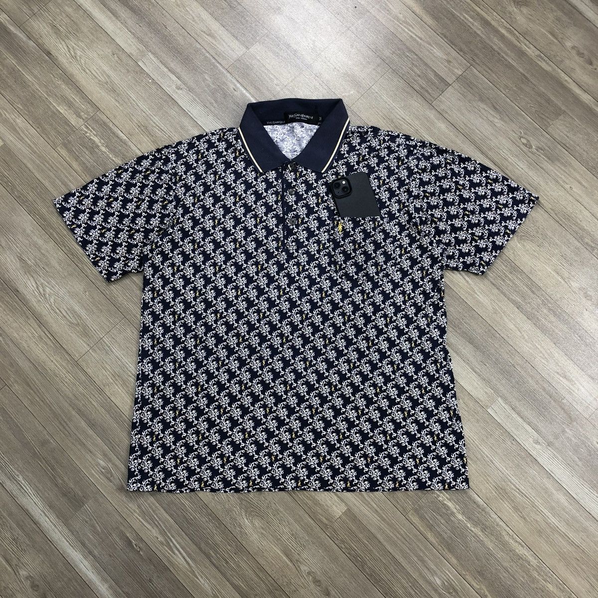 Yves Saint Laurent 1990s Yves Saint Laurent Pure Homme YSL Luxury Polo Shirt Size US M / EU 48-50 / 2 - 1 Thumbnail