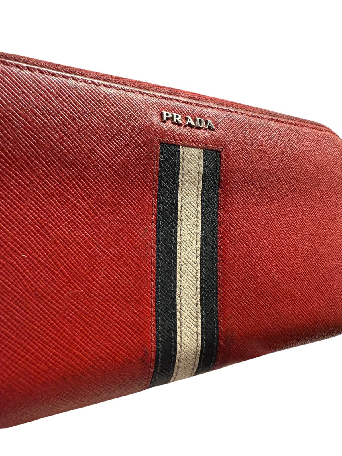 Prada Prada red saffiano leather zip wallet Size ONE SIZE - 4 Thumbnail