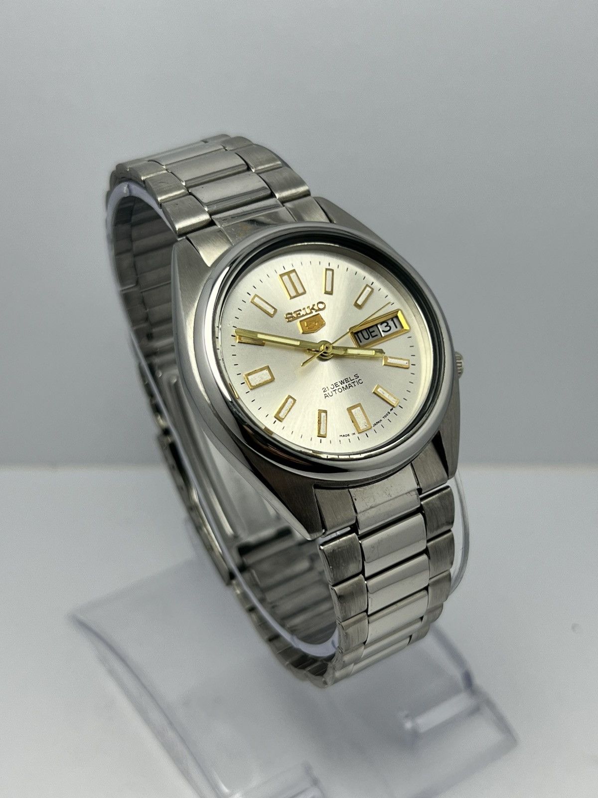 Seiko Seiko 5 Automatic Vintage Wrist Watch Day/Date Japan Size 36 - 13 Thumbnail
