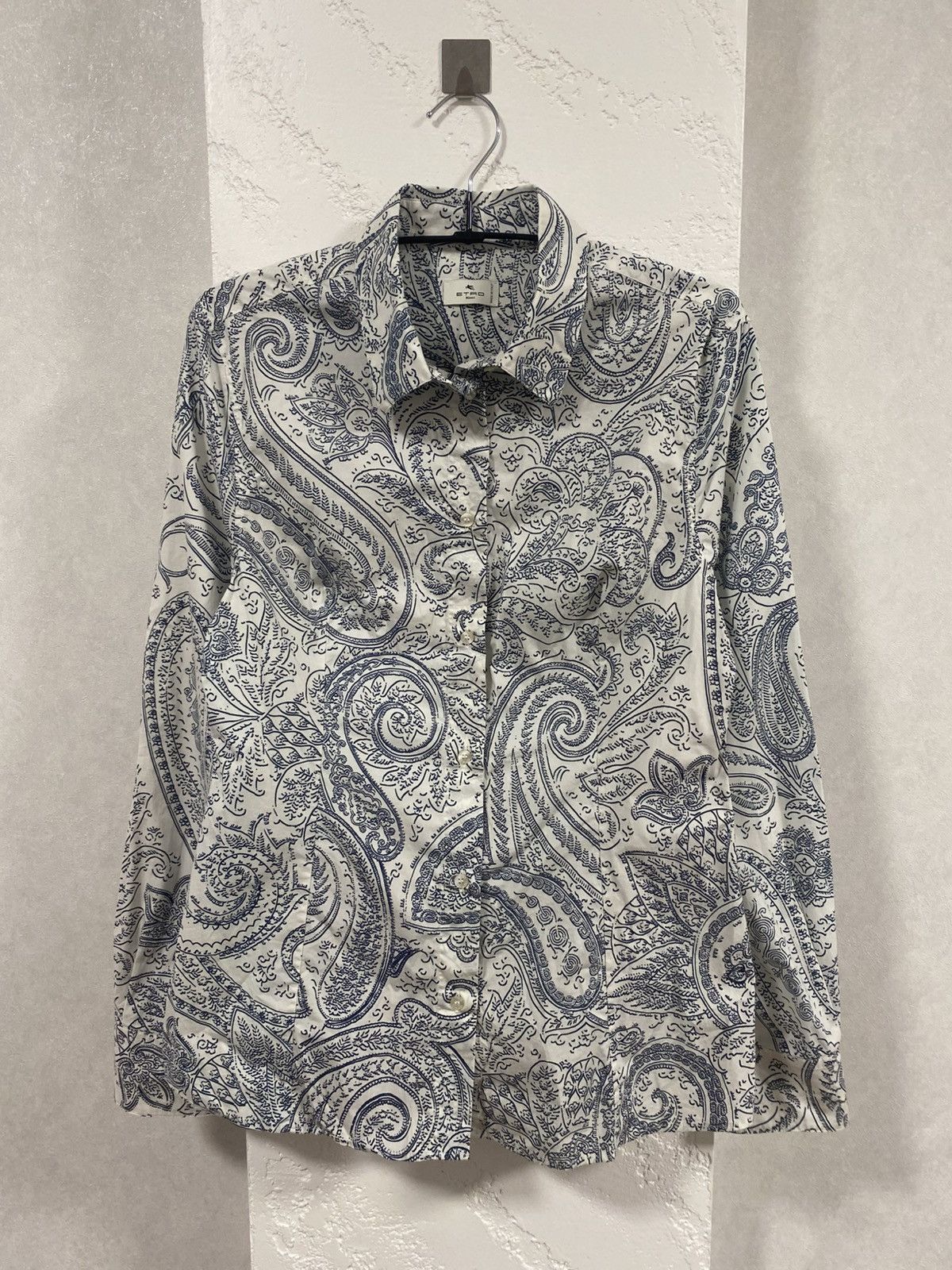 Etro Etro Lily White Button Down Shirt Cotton Reg $590 Sz 44 Size M / US 6-8 / IT 42-44 - 1 Thumbnail