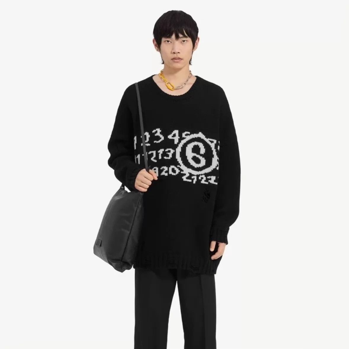 Maison Margiela Masion Margiela MM6 Distressed Digital Crewneck Sweater M New Unworn Size US M / EU 48-50 / 2 - 8 Thumbnail