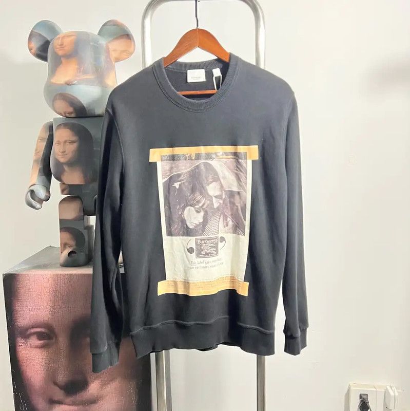 Burberry Burberry Black Cotton Men's Sweatshirt Size US S / EU 44-46 / 1 - 1 Thumbnail