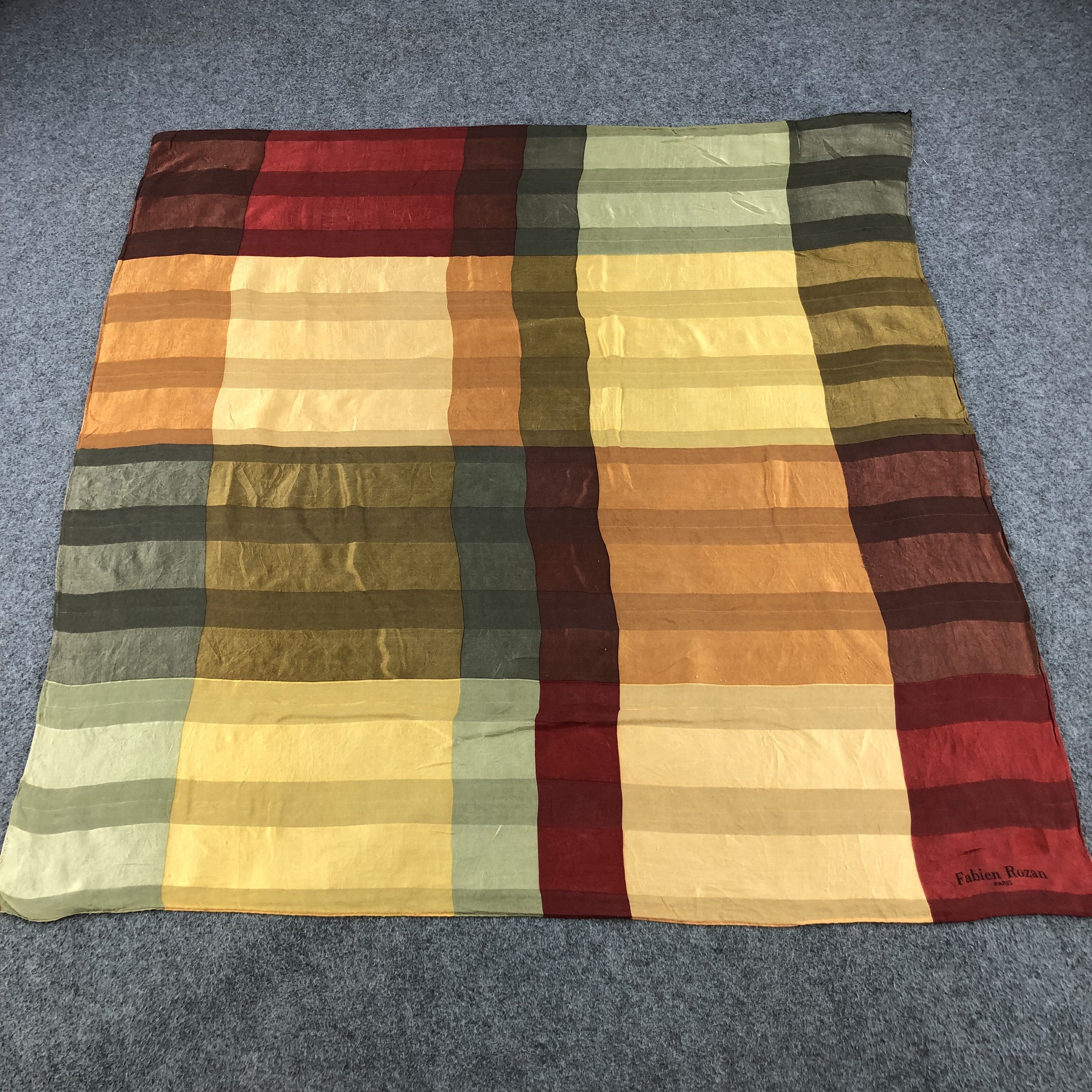 Vintage Fabien Rozan Slit Thread Silk Scarf M315 Size ONE SIZE - 2 Thumbnail