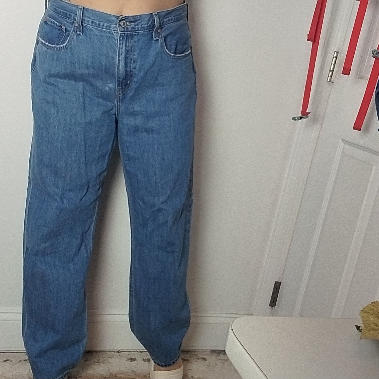 Levi's Low pro straight jeans Size 33" - 2 Thumbnail