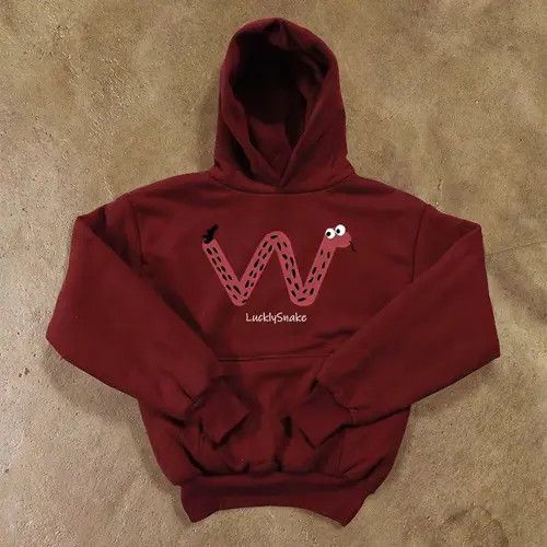 Japanese Brand Hoodie Red casual retro snake print hoodie y2k Size US M / EU 48-50 / 2 - 3 Thumbnail
