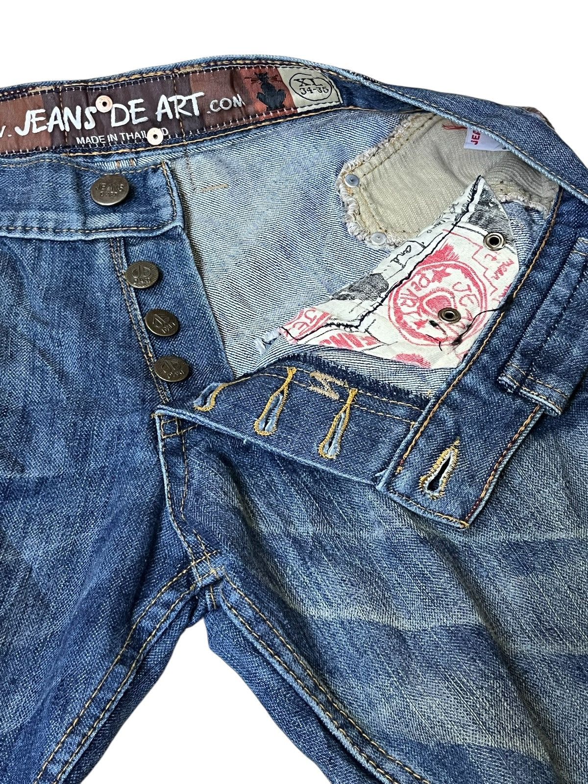Japanese Brand JAPANESE ARCHIVE Y2K JEANS DE ART BONDAGE CARGO FLARED JEANS Size US 34 / EU 50 - 8 Thumbnail