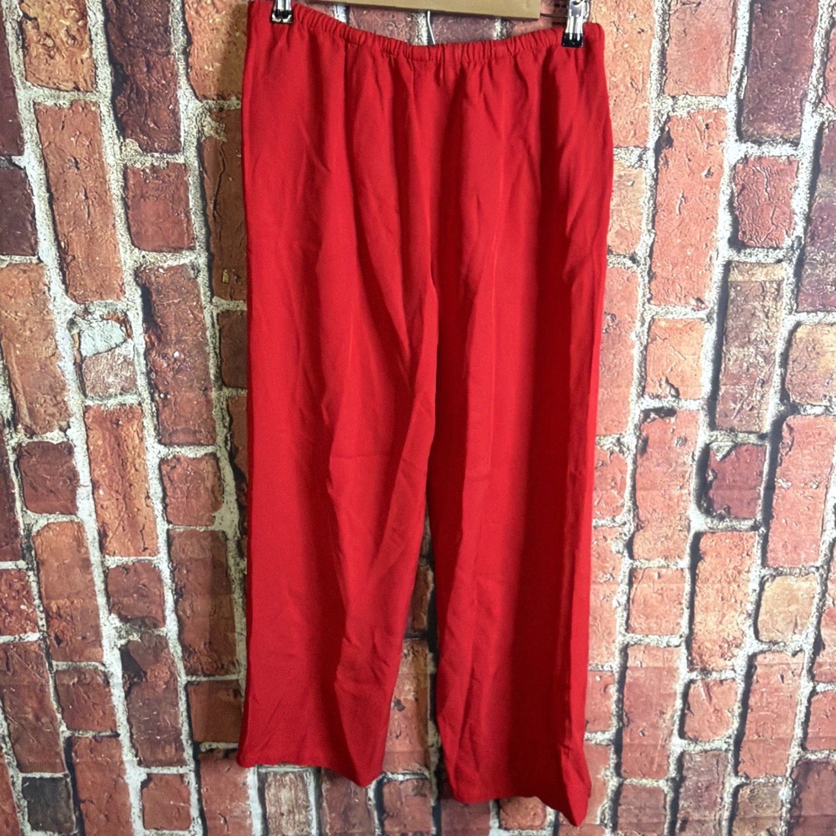 Zara Zara Pants Women's Red Size S Slim Ankle Elastic Waist Drawstring Pockets Casual City Resort Size 28" / US 6 / IT 42 - 3 Thumbnail
