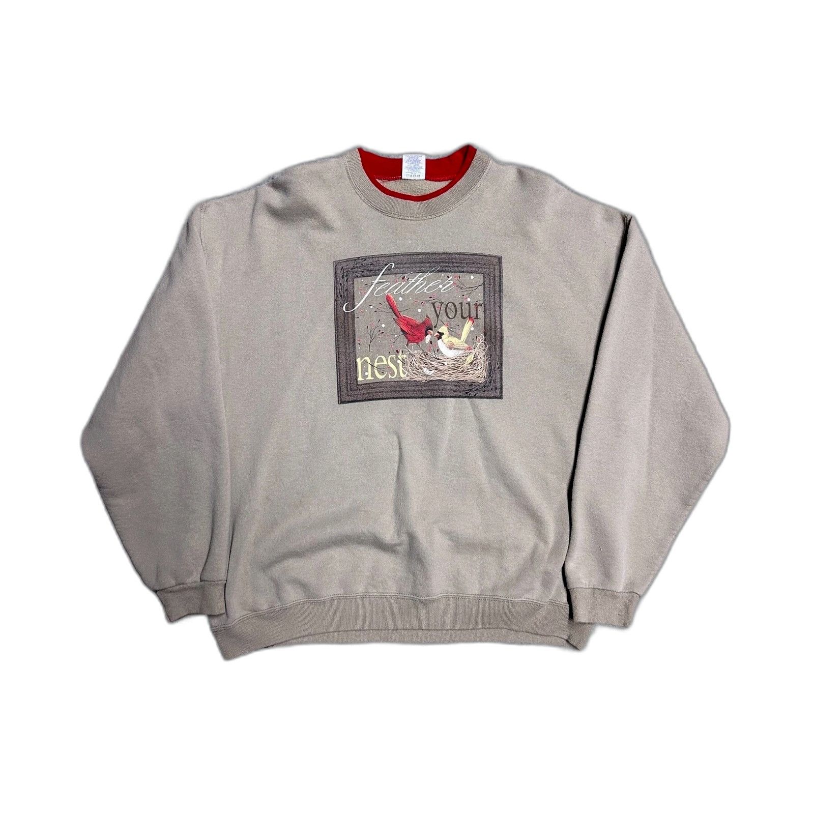 Vintage Vintage Grandma Sweatshirt Art Artisan Cardinal Bird Xl Brow Size US XL / EU 56 / 4 - 1 Thumbnail