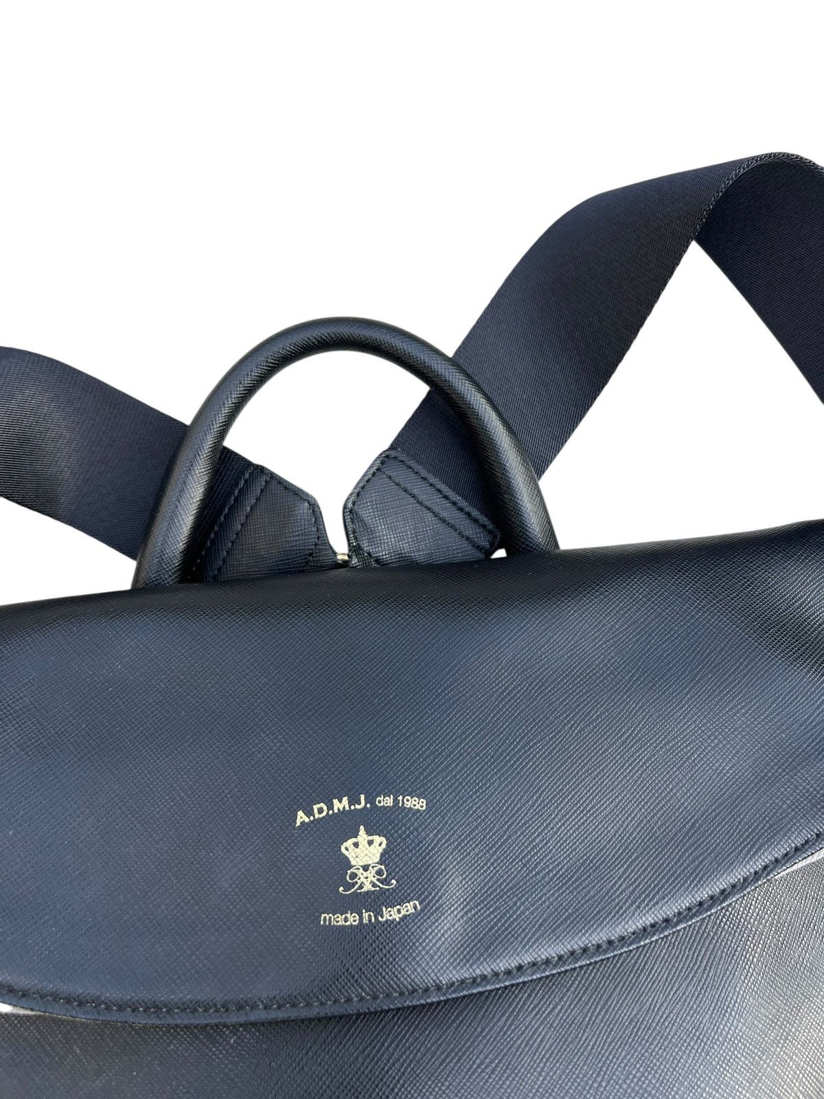 Leather ADMJ Japan Black Leather Backpack Bag Size ONE SIZE - 12 Thumbnail