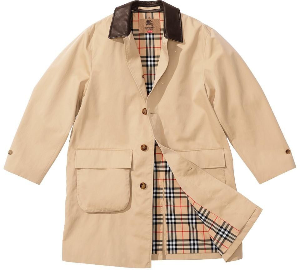 Burberry × Supreme Leather Collar Trench Size US M / EU 48-50 / 2 - 1 Thumbnail