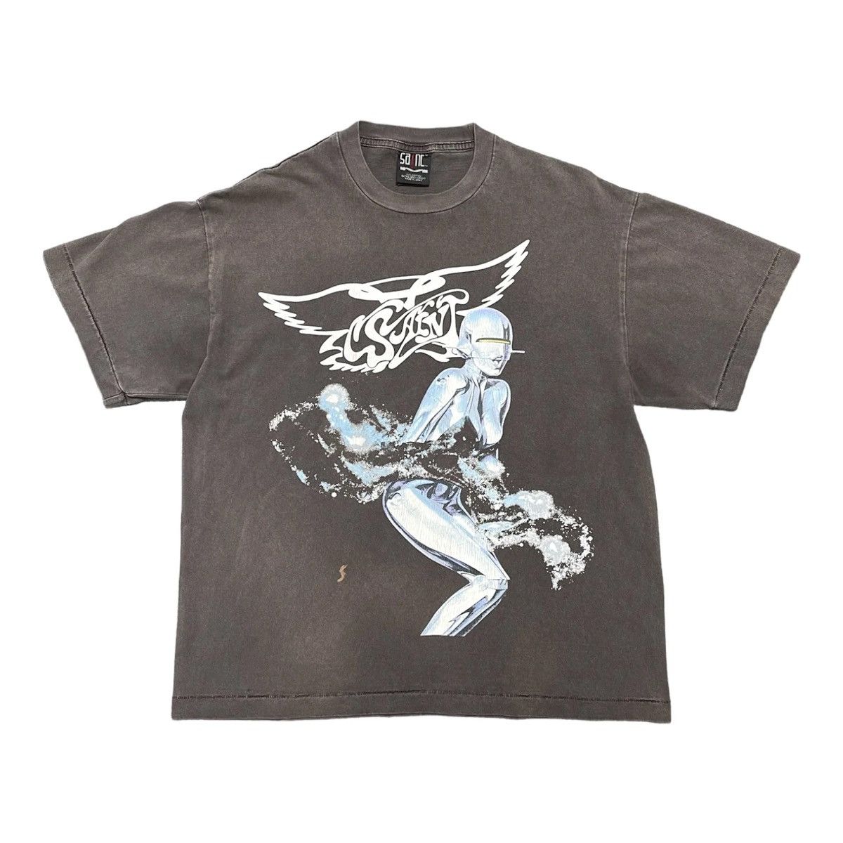 Saint Michael Saint Michael x Sorayama Short Sleeve Tee Shirt Black |  Grailed