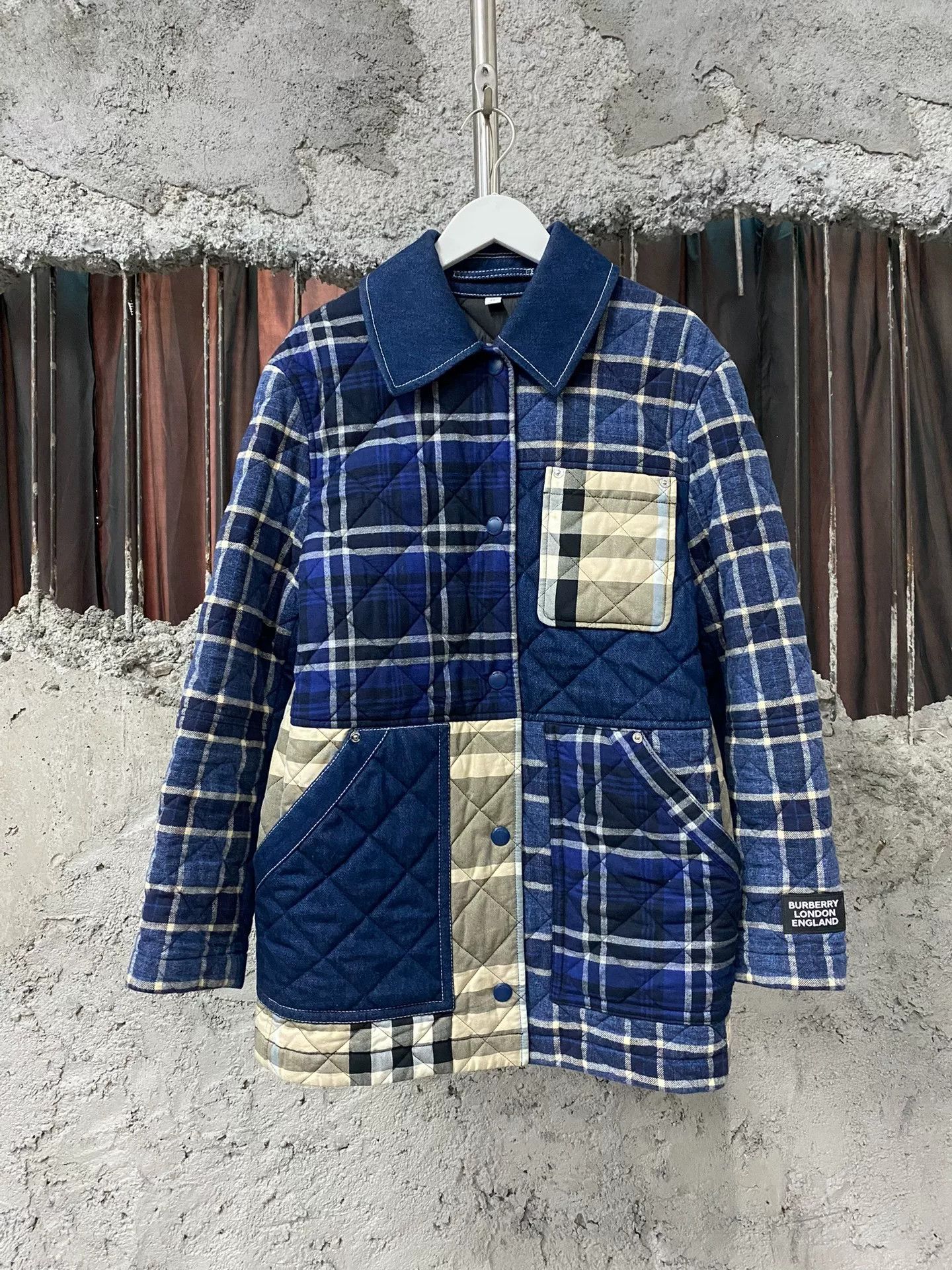 Burberry Burberry Plaid Patchwork Cotton Coat Size US XS / EU 42 / 0 - 1 Thumbnail