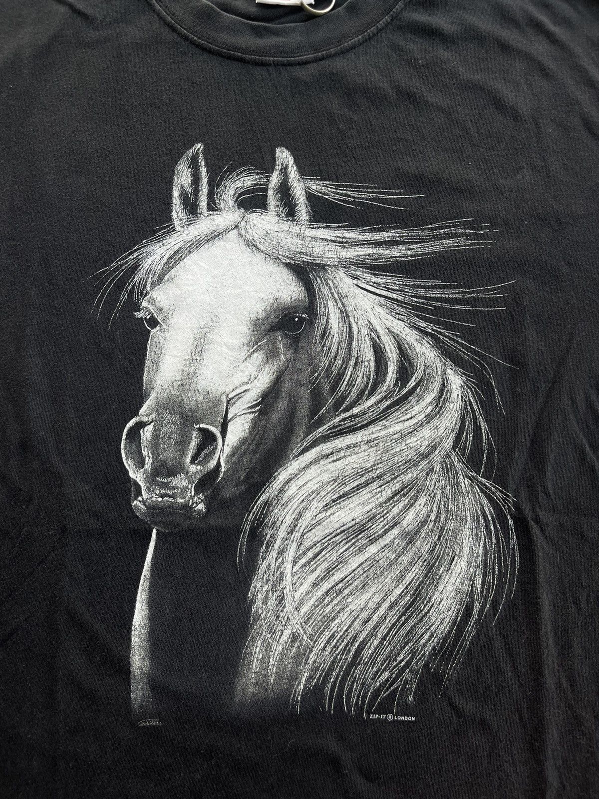Vintage Vintage HORSE (head) Artwork design by zip-it London Tshirt Size US XL / EU 56 / 4 - 5 Thumbnail