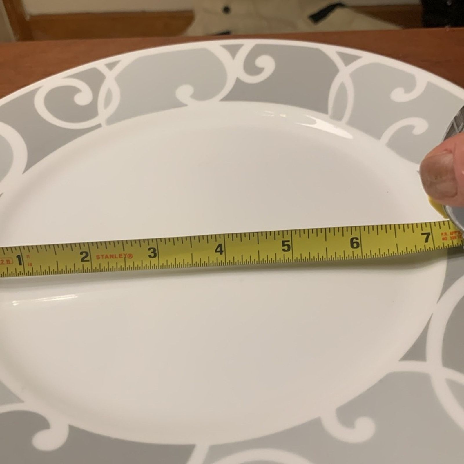 Vintage 8 Corelle Vitrelle modernist swirl dinnerplates Corningware Size ONE SIZE - 8 Thumbnail