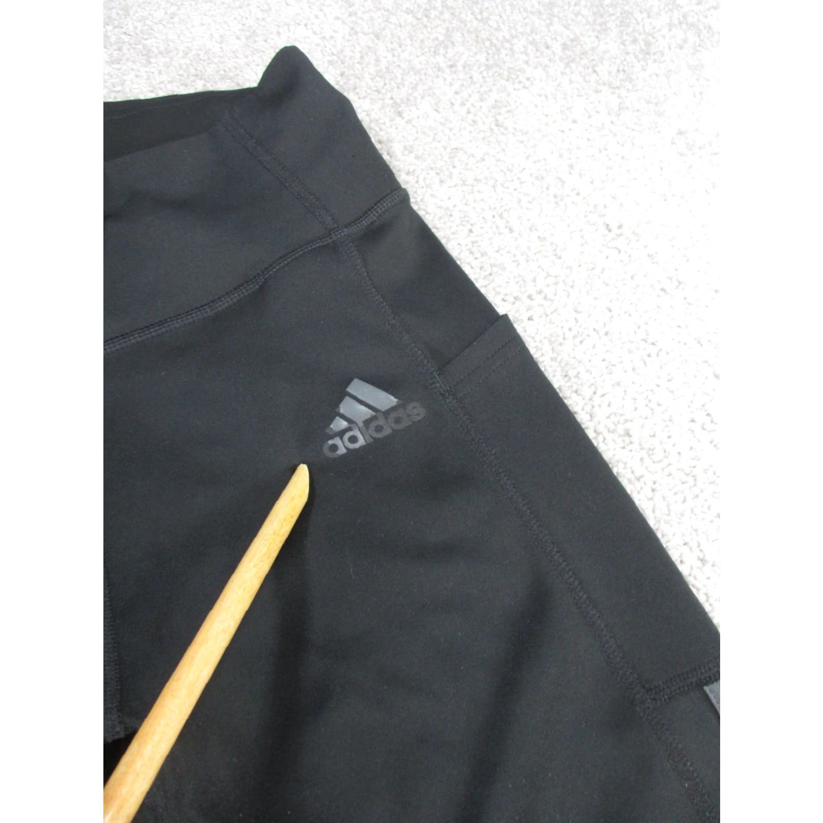Adidas Adidas Leggings Capri Womens Small Black Grey Stripes Nike? Wait no. Sorry. Size 28" / US 6 / IT 42 - 2 Thumbnail