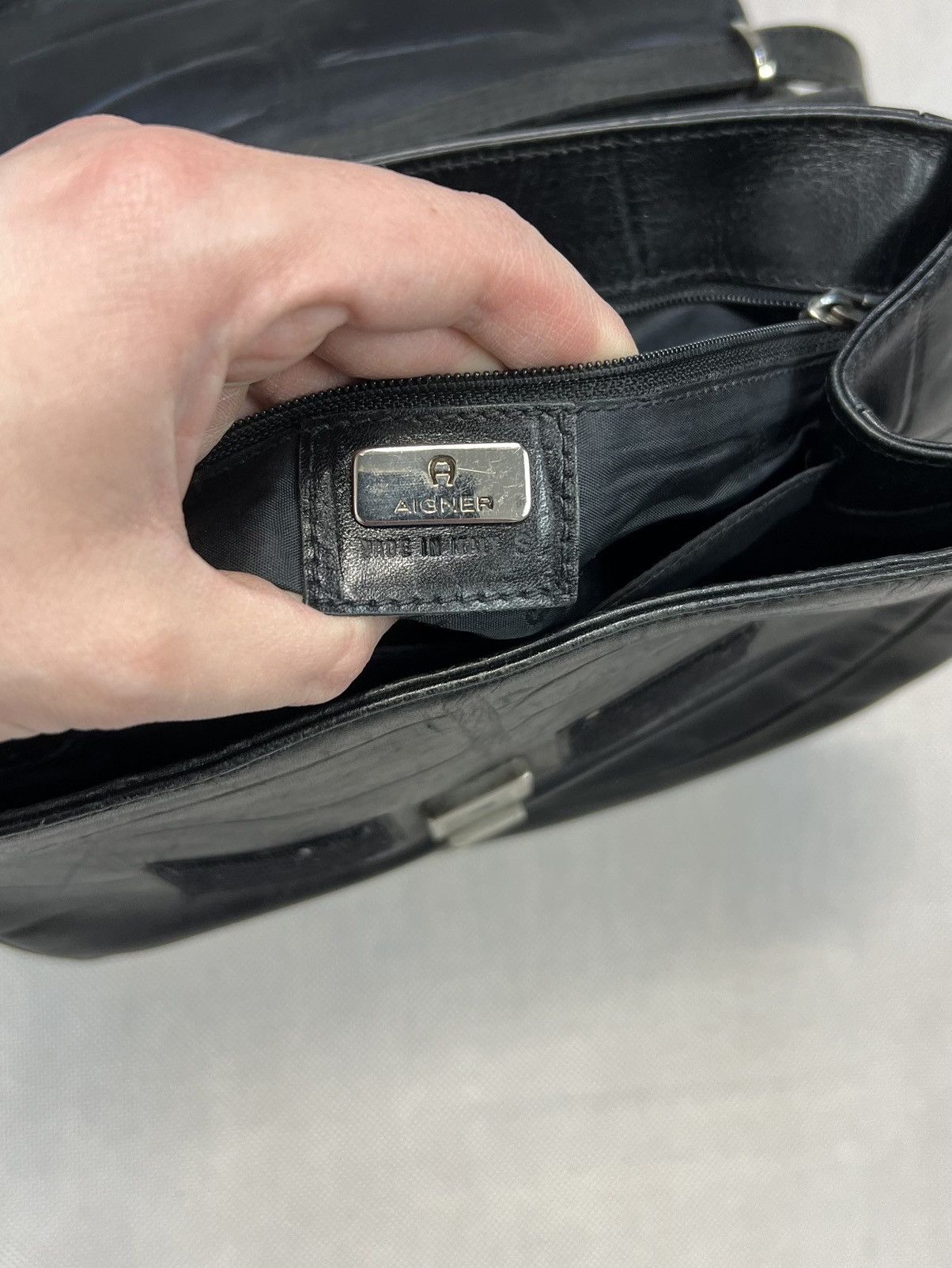 Aigner × Etienne Aigner × Vintage Handbag Etienne Aigner Black Leather Vintage Size ONE SIZE - 2 Thumbnail
