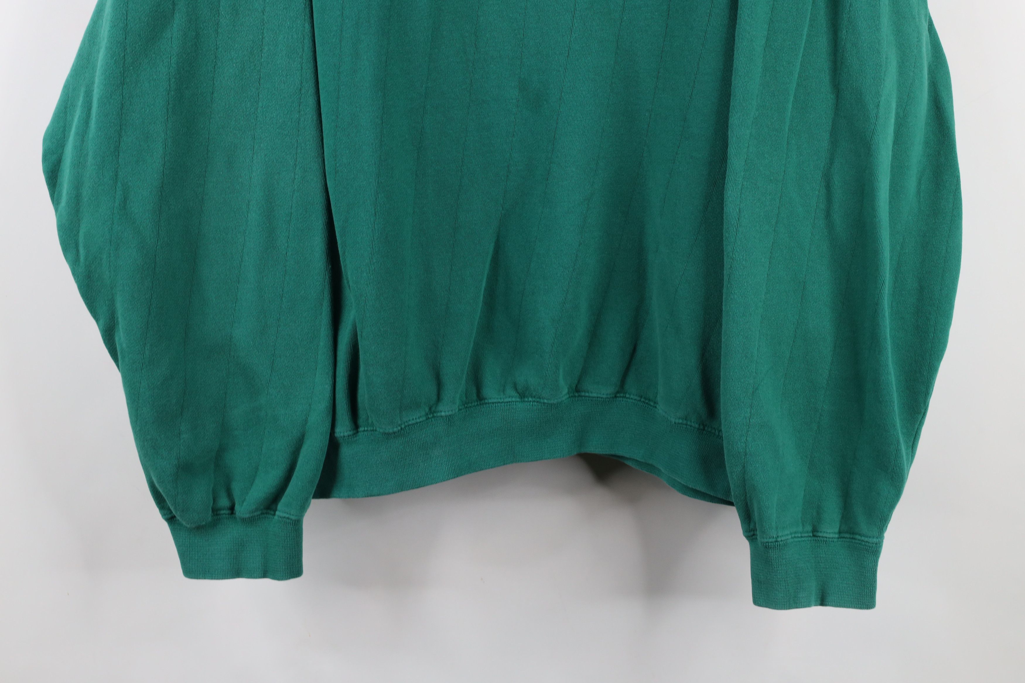 Vintage Vintage 90s Streetwear Collared Pullover Sweatshirt Green Size US XL / EU 56 / 4 - 3 Thumbnail