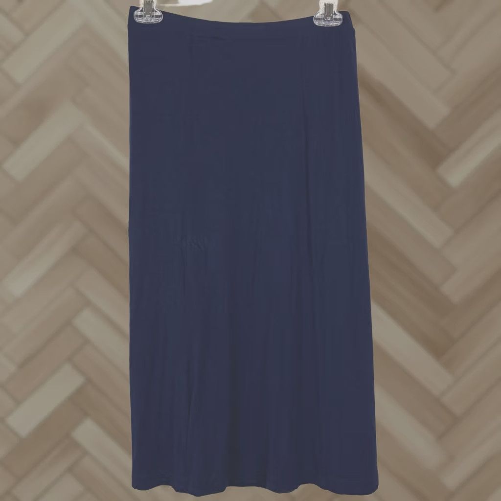 Anthropologie Anthropologie Maeve Knit Midi Skirt Womens XS Navy Blue Pencil Office Career Size 36" / US 14 / IT 50 - 1 Thumbnail