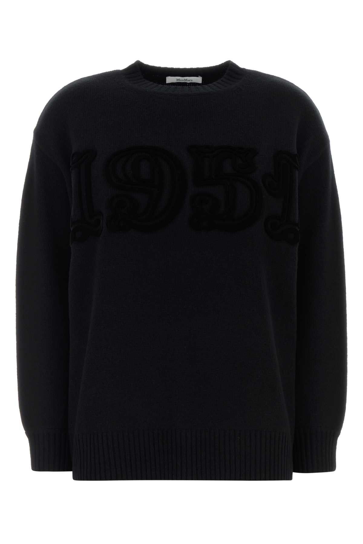 Max Mara Black Wool Blend Fido Sweater Size M / US 6-8 / IT 42-44 - 1 Thumbnail