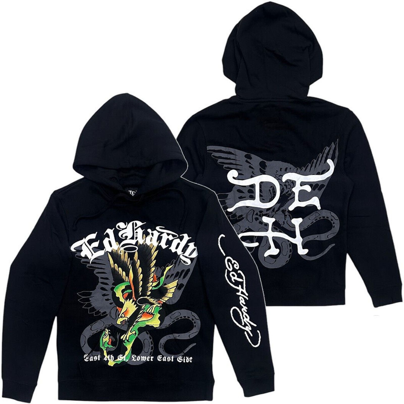 Ed Hardy Ed Hardy Men's Hoodie Eagle Snake Fleece Pullover Sweatshirt Size US M / EU 48-50 / 2 - 1 Thumbnail