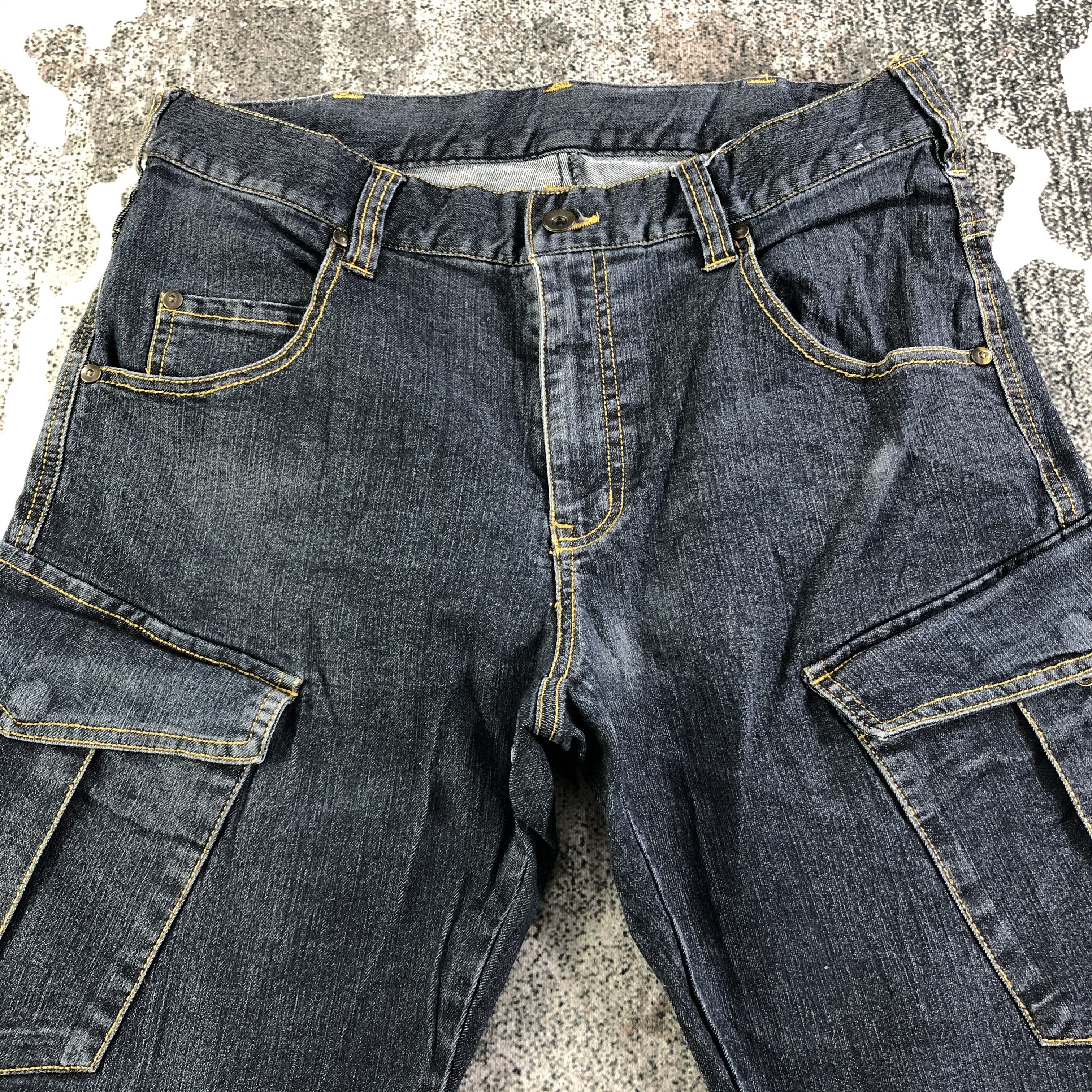 Japanese Brand Vintage Japanese Brand Denim Cargo Pants KJ2095 Size US 32 / EU 48 - 3 Thumbnail