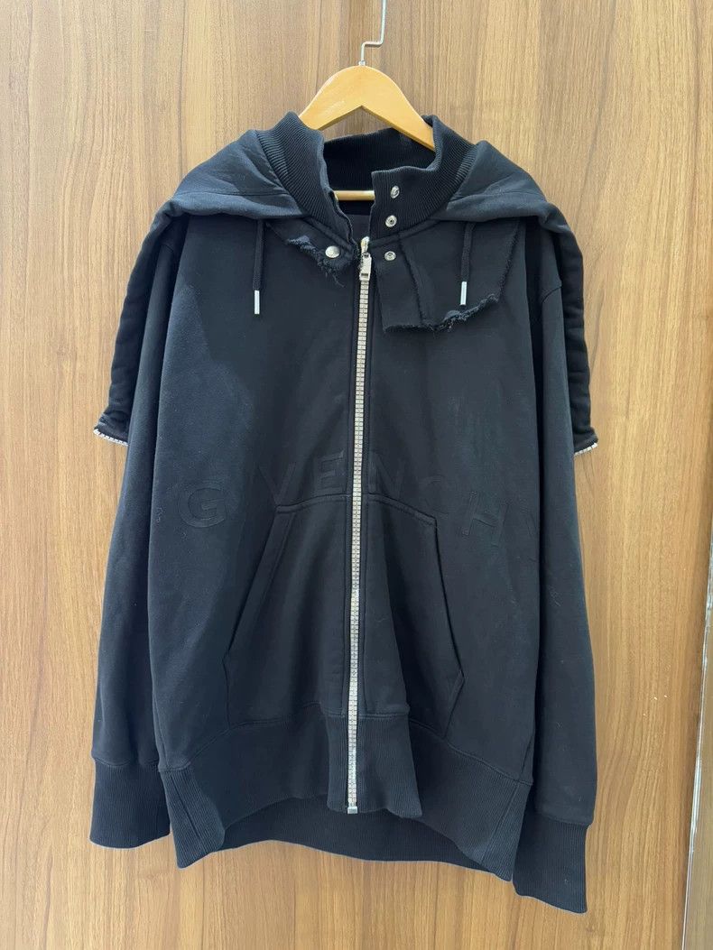 Givenchy Givenchy Black Logo Zipper Hooded Sweatshirt Jacket Size US M / EU 48-50 / 2 - 1 Thumbnail