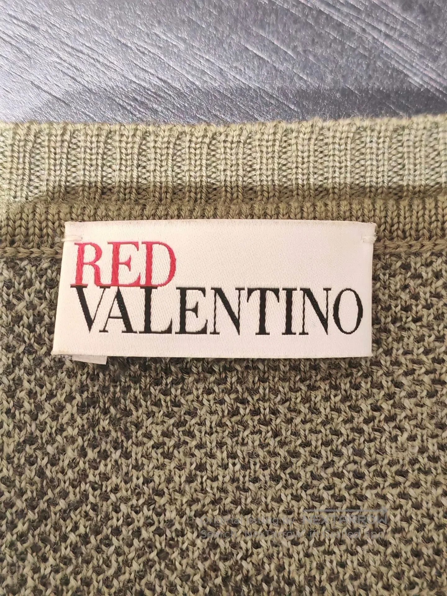 RED Valentino RED VALENTINO Camouflage V-Neck Knit. Size M / US 6-8 / IT 42-44 - 3 Thumbnail